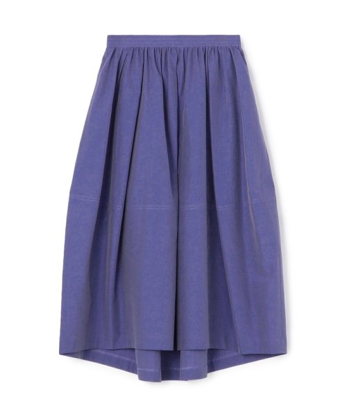 コットンシルクシャンブレー バレルスイングスカート フェンネル/ウエストギャザーリブスカート Z2613929990(20196円)