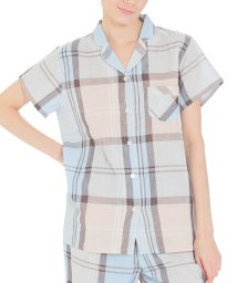 Narue/ダブルガーゼルームチェックシャツパジャマ/506360251