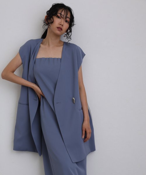 バックシアージレセットアップドレス 表地 　ポリエステル…93%　　　　　ポリウレタン7％ 裏地