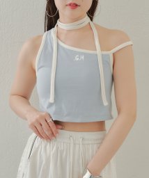 PAL OUTLET/【Chico】チョーカー付アシメワンショル刺繍タンクトップ/506374785