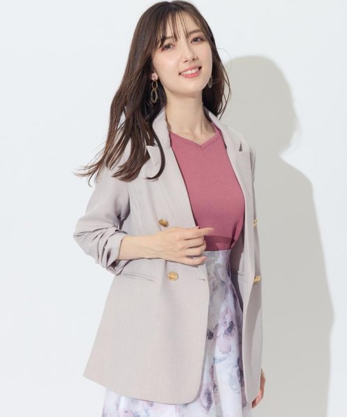 2WAY袖クシュダブルボタンジャケット 