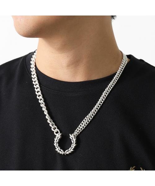 FRED PERRY ネックレス MS6707 DBL CHAIN LAUREL WRTH NECKLACE ネックレス FRED PERRY MS6707 DBL CHAIN LAUREL WRTH