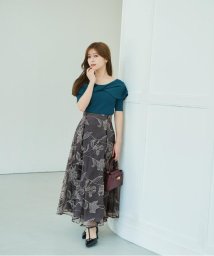 PROPORTION BODY DRESSING/チュール配色レースフレアスカート24AW/506395874