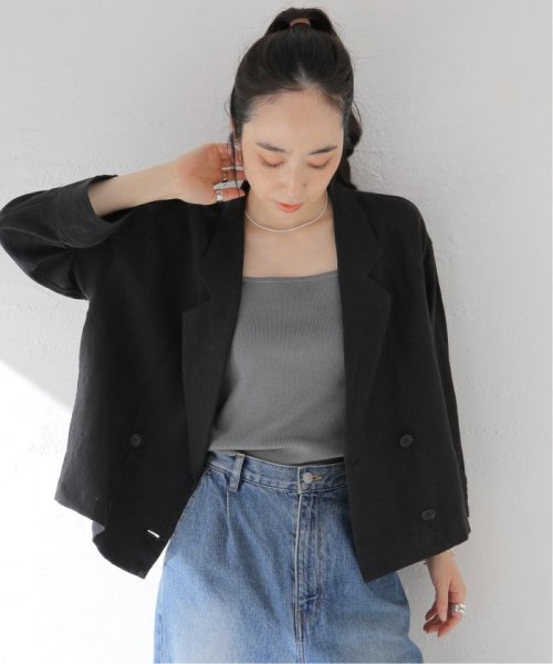 フレンチリネンキャンバスショートジャケット 