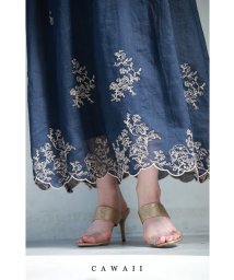 CAWAII/ふんわり風舞い込む涼しさの刺繍ミディアムスカート/506399166