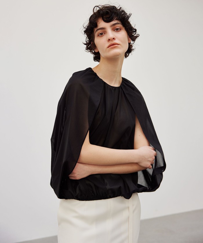 BEIGE 【洗える・Oggi 9月号掲載】BAC / バルーンシルエットブラウス BLACK 4 BEIGE 【洗える・Oggi 9月号掲載】BAC / バルーンシルエットブラウス BLACK 4