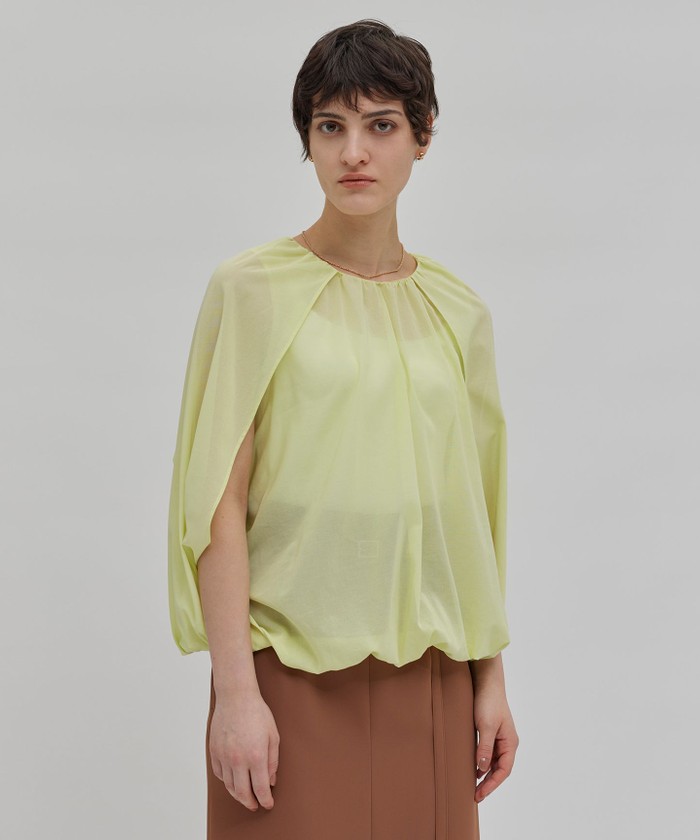 BEIGE 【洗える・Oggi 9月号掲載】BAC / バルーンシルエットブラウス LIME 4 BEIGE 【洗える・Oggi 9月号掲載】BAC / バルーンシルエットブラウス LIME 4