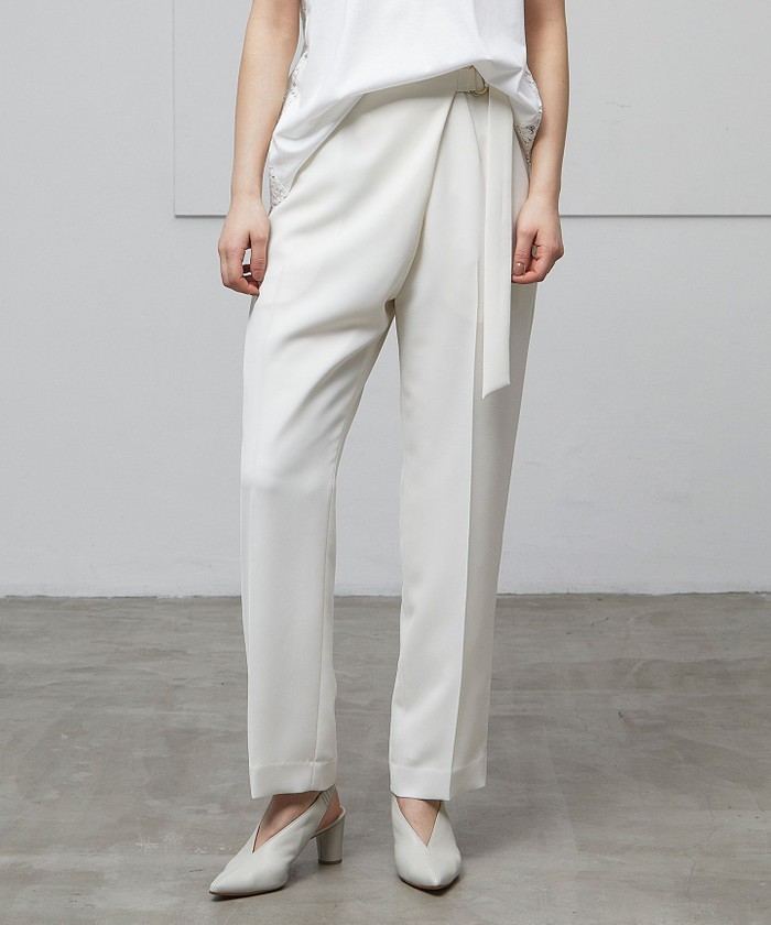 BEIGE 【洗える・Oggi 9月号掲載】LAMERAY / クロップドパンツ ECRU 2 BEIGE 【洗える・Oggi 9月号掲載】LAMERAY / クロップドパンツ ECRU 2