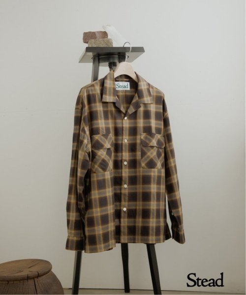《予約》【J.S.Homestead / Stead】OMBRE OPEN SHIRT Stead Homestead