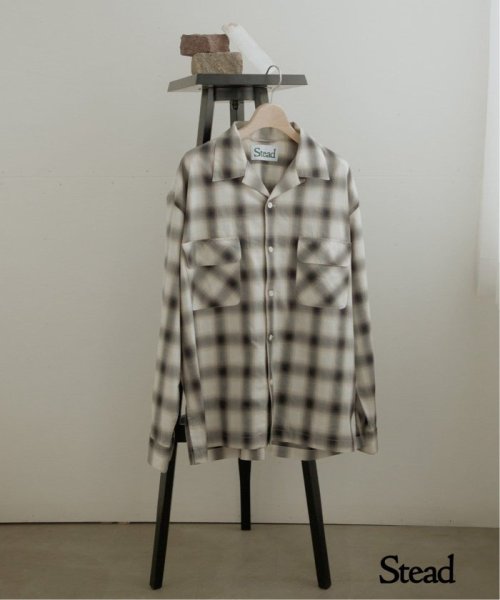 《予約》【J.S.Homestead / Stead】OMBRE OPEN SHIRT Stead Homestead