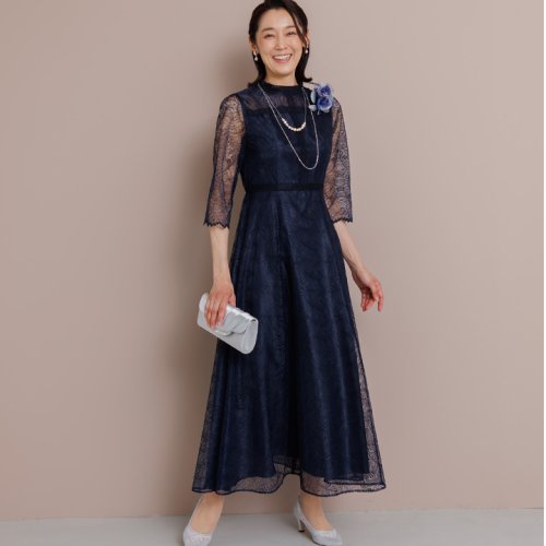 セール】【formforma別注】《マザードレス》 リーフレースロングドレス  