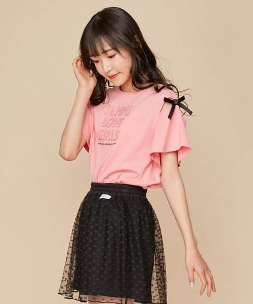 接触冷感そでリボンTシャツ(506411474) | ジェニィラブ(JENNI love  