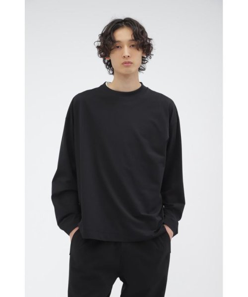 MARGARET HOWELL(マーガレット・ハウエル)/POLYESTER COTTON HIGH GAUGE PIQUE JERSEY/BLACK