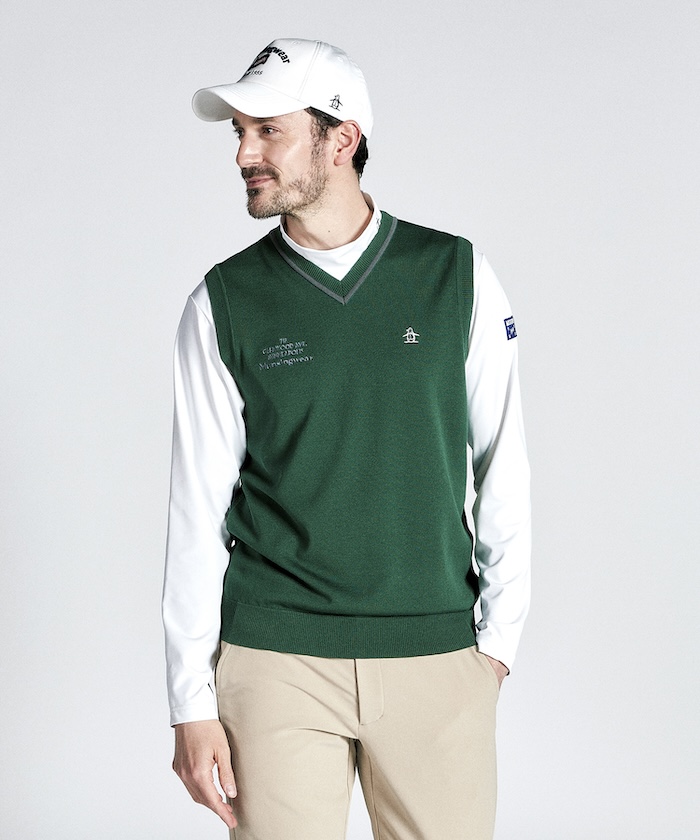Munsingwear(ings) Vネックニットベスト グリーン LL Munsingwear(ings) Vネックニットベスト グリーン LL