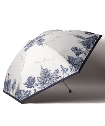 Aquascutum （アクアスキュータム）プリント柄 晴雨兼用傘（折りたたみ