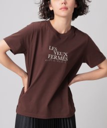 GLACIER lusso/ハクプリントＴシャツ トップス Tシャツ レディース 白 ロゴ 大人カジュアル /506437814