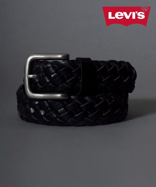 SITRY(SITRY)/【SITRY】【Levi's】35mmメッシュレザーベルト 革 メンズ レディース ベルト 編込み/ブラック