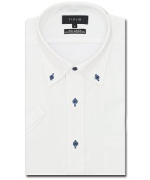 TAKA-Q/ノーアイロンストレッチ スタンダードフィット ボタンダウン半袖ニットシャツ 半袖 シャツ メンズ ワイシャツ ビジネス ノーアイロン 形態安定 yシャツ 速乾/506473401