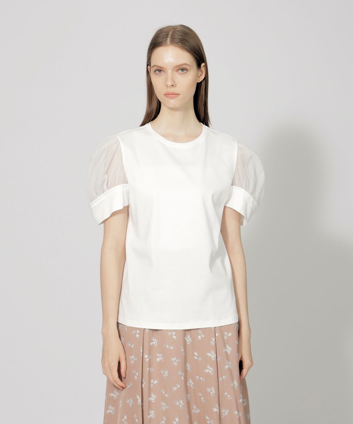 EPOCA - 美品　EPOCA ビジュー　カットソー　ホワイト ホワイト系｜カットソー・Tシャツ｜EPOCA(エポカ)｜阪急百貨店