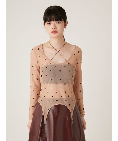 【LILY BROWN Lingerie】シアーフロッキートップス×バンドゥセッ