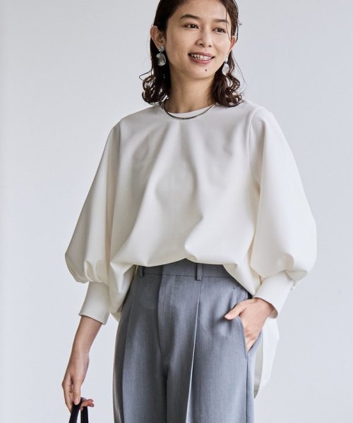 セール】【RONEL】ジョーゼットボリュームスリーブカットソー  