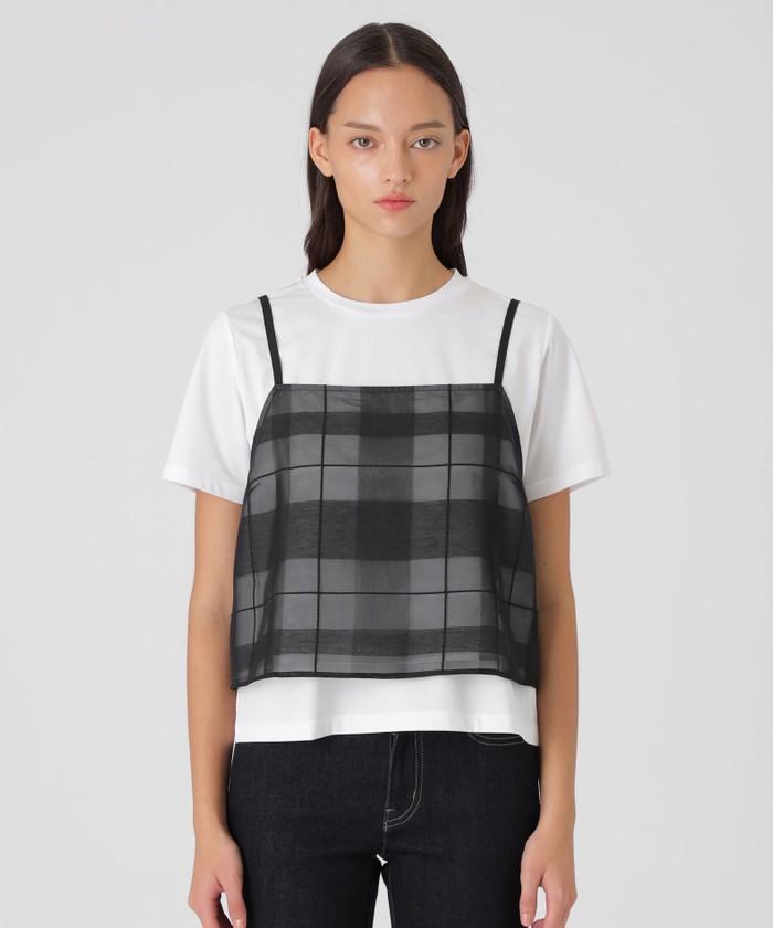 【美品】BLUE LABEL CRESTBRIDGE リブ カットソー M｜カットソー・Tシャツ｜BLUE LABEL CRESTBRIDGE(ブルー