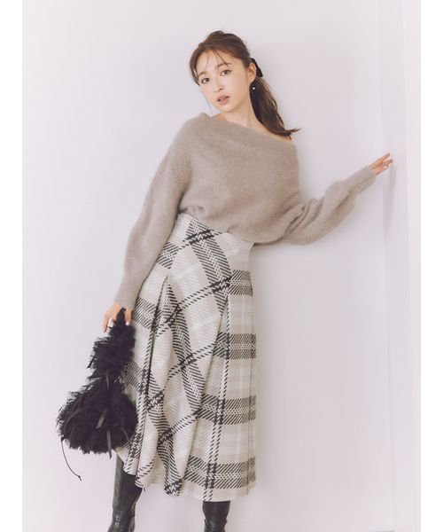 ロービングチェックロングスカート(506500711) | スナイデル(SNIDEL  