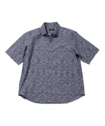 Men's Bigi/コットンダンガリーエスニックプリント半袖シャツ/506501807