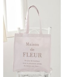 Maison de FLEUR/ブランドロゴ刺繍スクエアトートバッグ/506503153