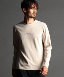 NICOLE CLUB FOR MEN(ニコルクラブフォーメン)/ロゴ刺繍長袖Tシャツ/19ライトグレー