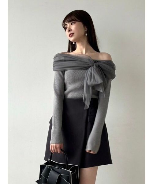 FRAY I.D)ラップデザインミニスカパン 開き FRAY I.D)ラップデザインミニスカパン 開き