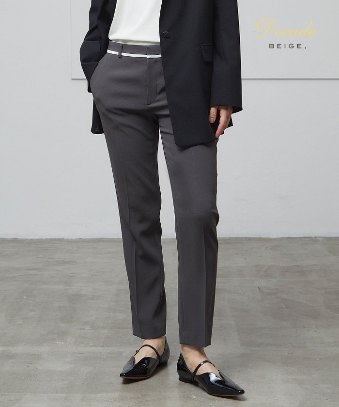 BEIGE CINDY/クロップドパンツ C. GRAY×WHITE 0 BEIGE CINDY/クロップドパンツ C. GRAY×WHITE 0