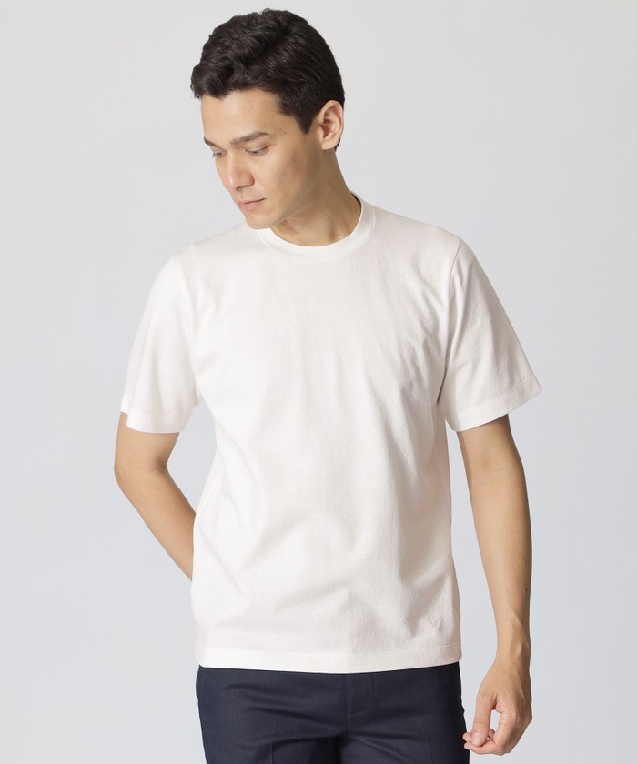 Paul Stuart ホワイト 半袖Tシャツ タイムセール Paul Stuart メンズ『DRESS TEE SHIRT(ドレスティーシャツ)』 7