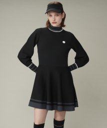 LANVIN SPORT(ランバン スポール)/ニットフレアワンピース/ブラック