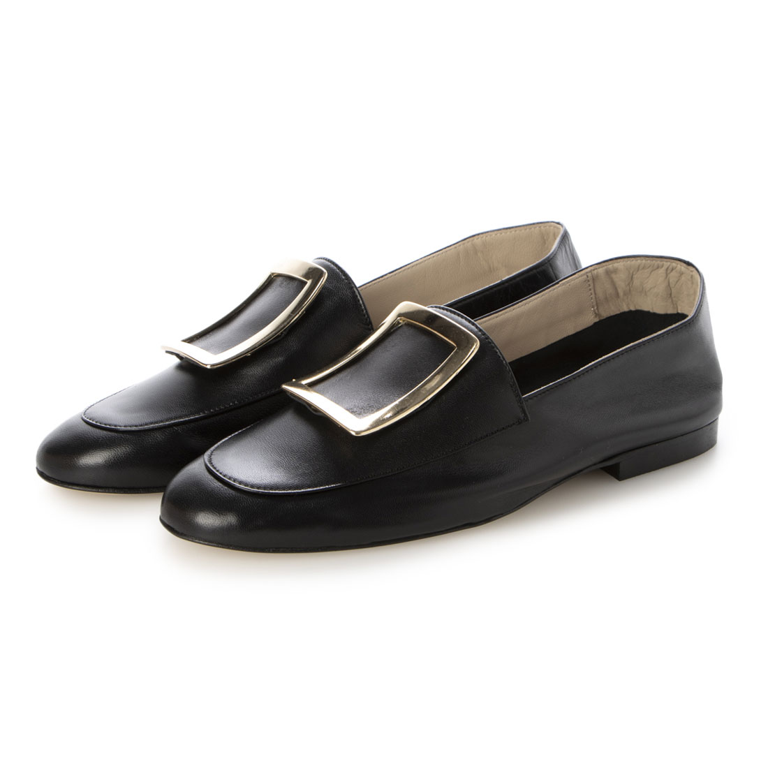 PRADA ローファー 23.5㎝（スクエアモチーフ ローファー【MEX