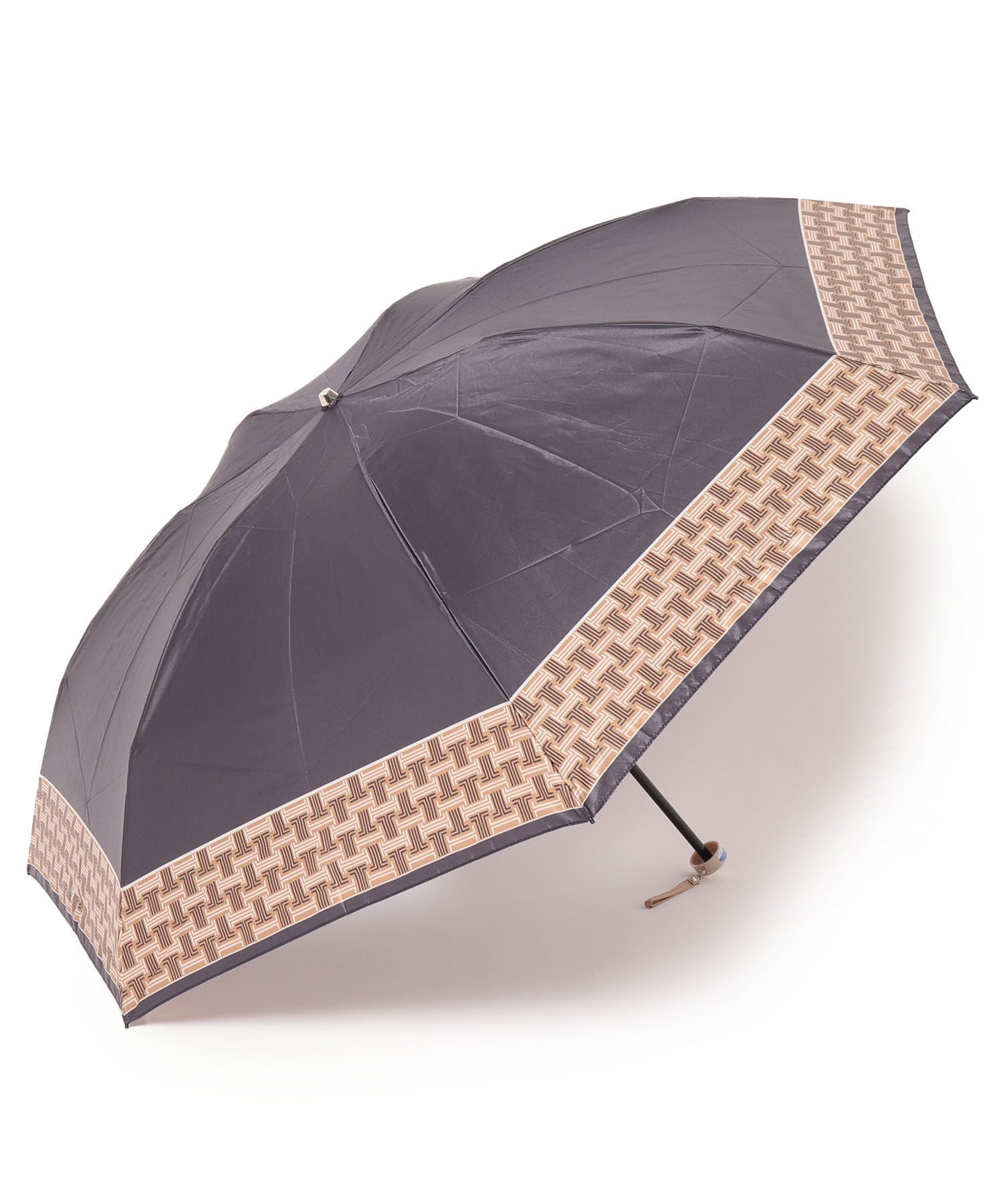 新品☆ランバンコレクション☆レース晴雨兼用2段折りたたみ日傘