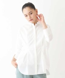 HIROKO BIS/バンドカラータックデザインシャツ /洗濯機で洗える/506561356