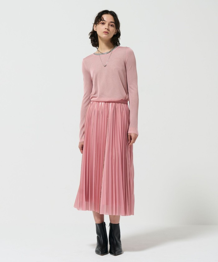 GRACE CONTINENTAL 切替えプリーツスカート 【36】 ピンク 夏 ピンク系｜プリーツスカート｜GRACE CONTINENTAL(グレース