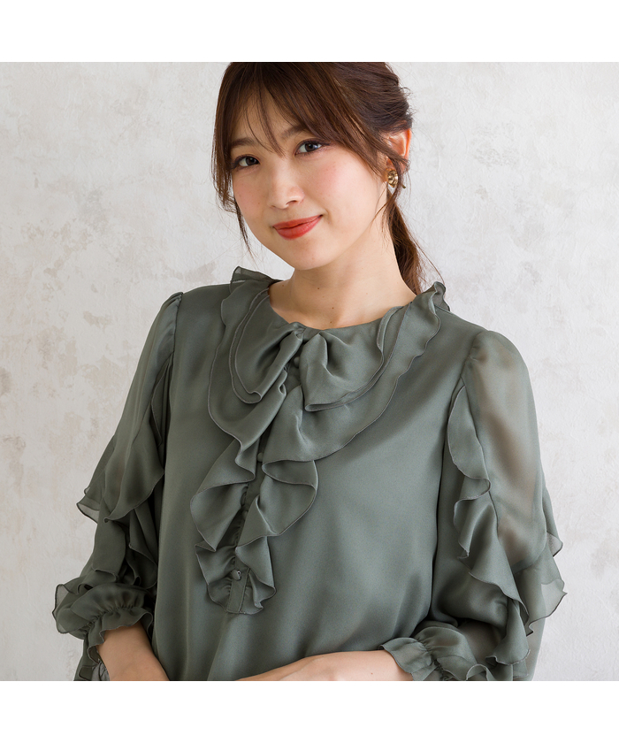 ②てぃあら❤F70/M❤ネイビー/ネイビー/グリーン 計3セット グリーン系｜シャツ・ブラウス｜Rose Tiara(ローズティアラ