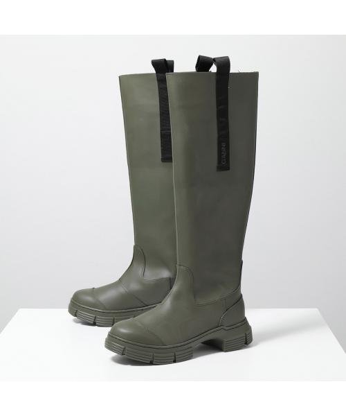 セール】GANNI ロングブーツ Recycled Rubber Country Boot ラバー 