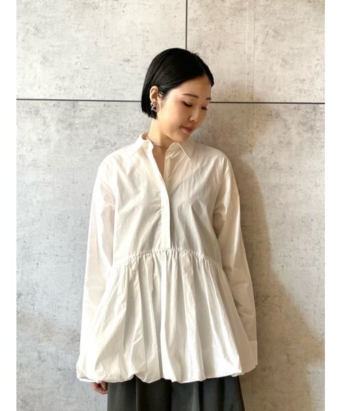 シャツ衿バルーンヘムチュニック(506590926)｜阪急百貨店公式通販 
