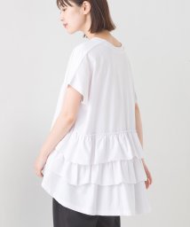 OMNES/【OMNES】バイオポリウォッシュバックフリルプルオーバーTシャツ/506592758