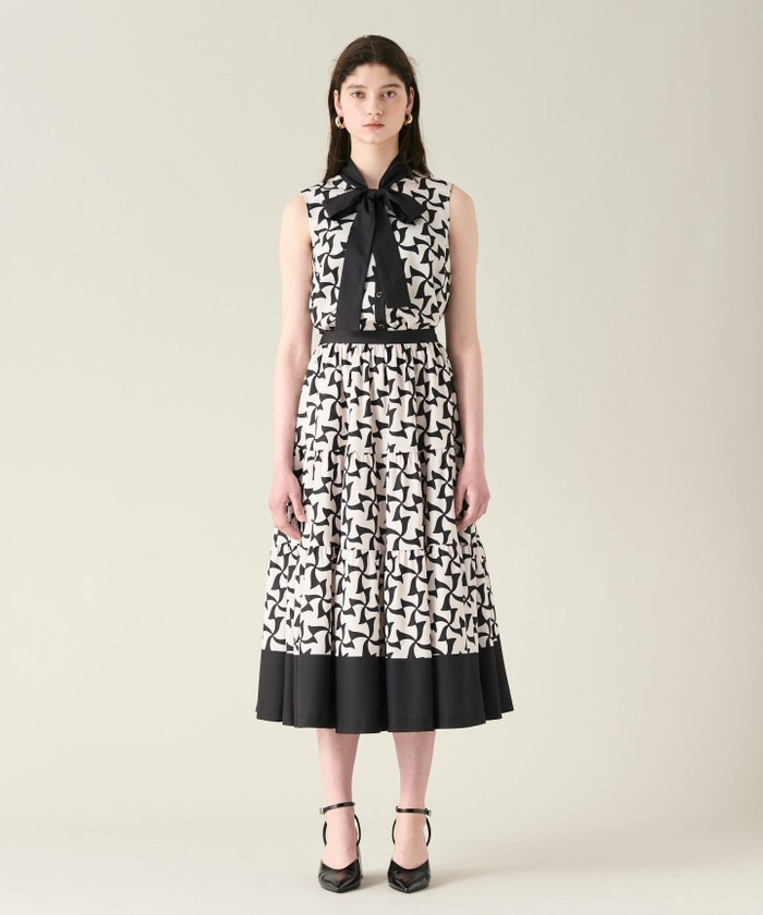 GRACECONTINENTAL リボンプリントスカート キナリ 36