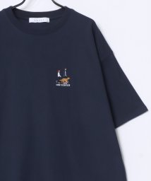 LAZAR/【Lazar】Lazar 別注 オーバーサイズ ワンポイント刺繍 クルーネックTシャツ 半袖Tシャツ メンズ レディース/505323641