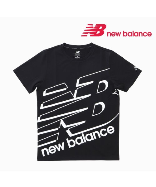 ニューバランス new balance メンズ レディース Tシャツ ビッグロゴ ショートスリーブTシャツ スポーツ　速乾 NB－AMT31078