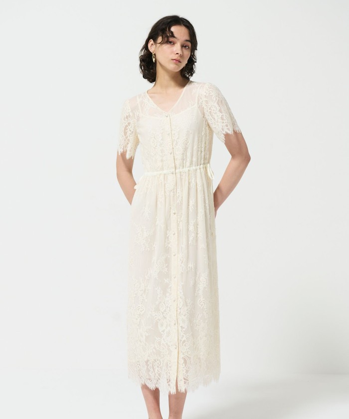 GRACECONTINENTAL レースドロストワンピース キナリ 36 GRACECONTINENTAL レースドロストワンピース キナリ 36