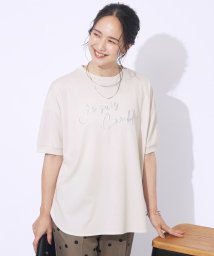 SHOO・LA・RUE　DRESKIP/【洗える/UV】大人のこなれ感 ぷっくりラメロゴTシャツ/506605501