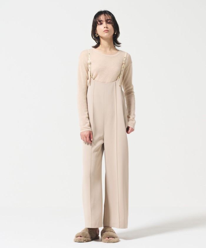 GRACECONTINENTAL ワイドサロペット ベージュ 38 GRACECONTINENTAL ワイドサロペット ベージュ 38