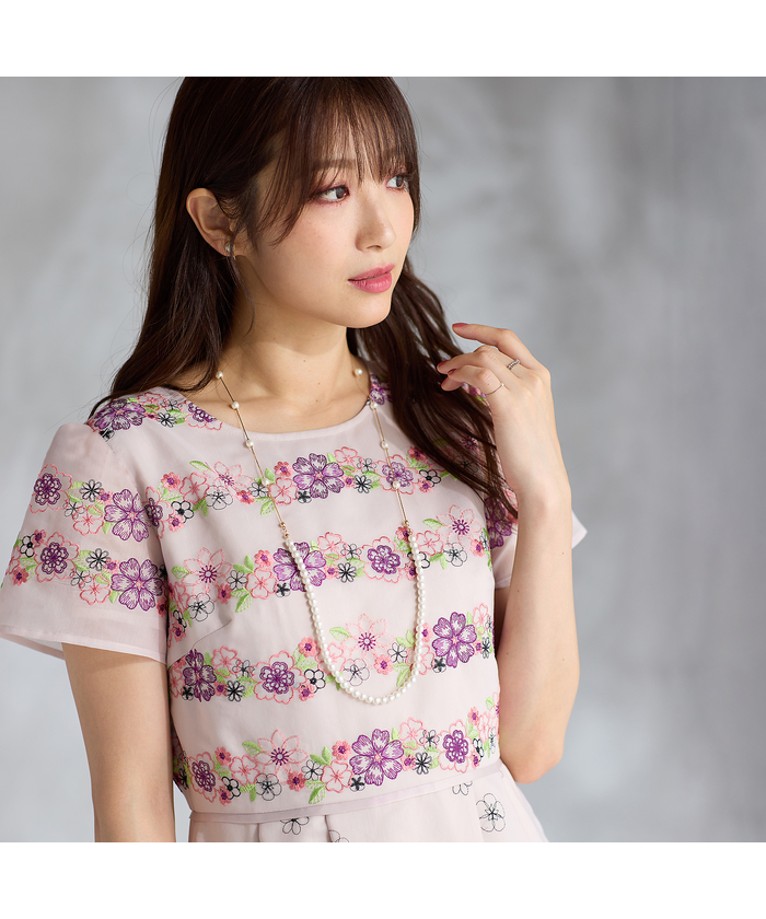 【美品♡希少42】ローズティアラ　花柄ワンピース　ワインレッド 美品♡希少42】ローズティアラ 花柄ワンピース ワインレッド - メルカリ