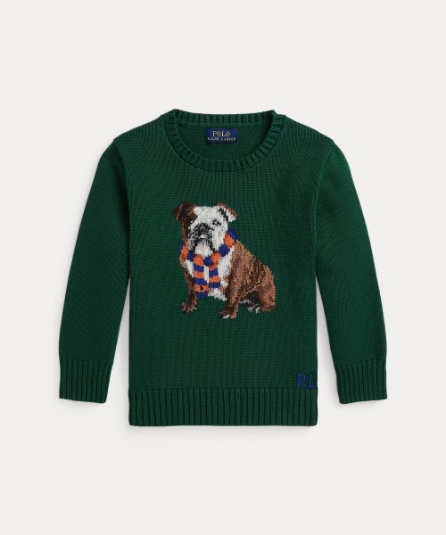 POLO RALPH LAUREN(POLO RALPH LAUREN)/(ボーイズ 2才～7才)ドッグ インターシャニット セーター/300グリーン